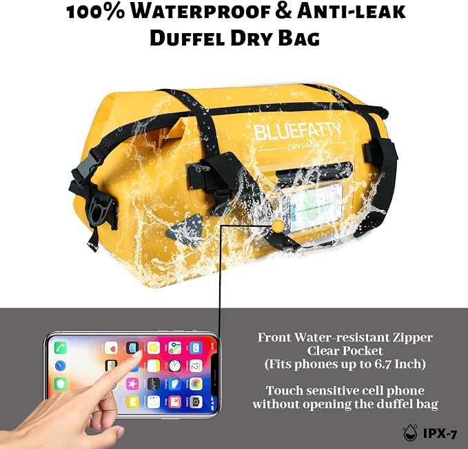 Large Waterproof Duffel Bag Roll-top Heavy Duty Dry Duffle Bags - Image 2