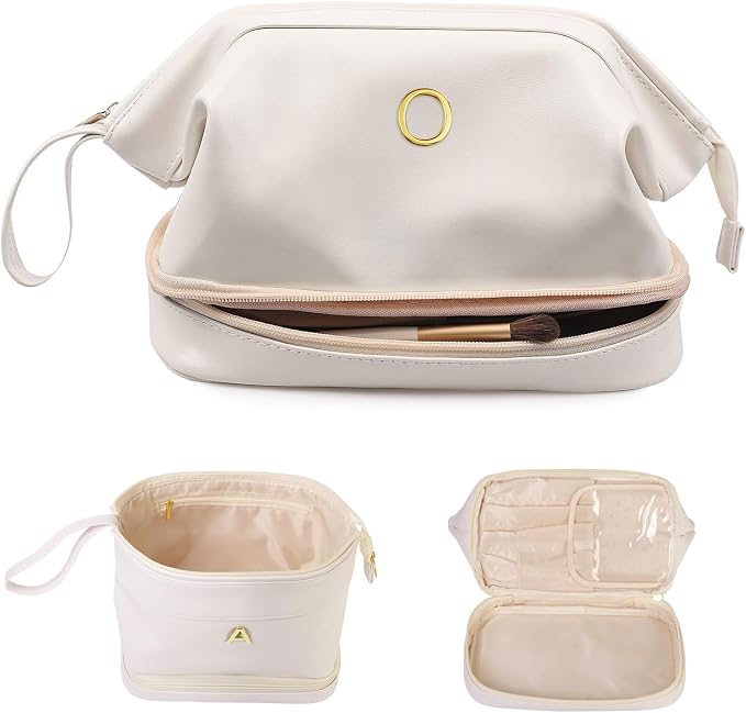 Bridesmaid Gifts, Women Makeup Bags, Friend Gifts, Personalized Double Layer by Vogewood