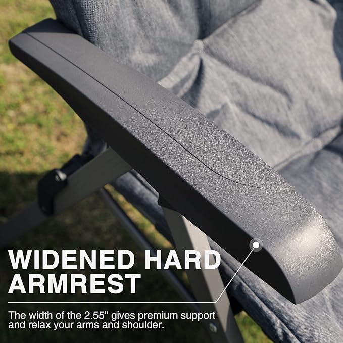 EVER ADVANCED Folding Camping Recliner Chair Fully Padded - Image 10