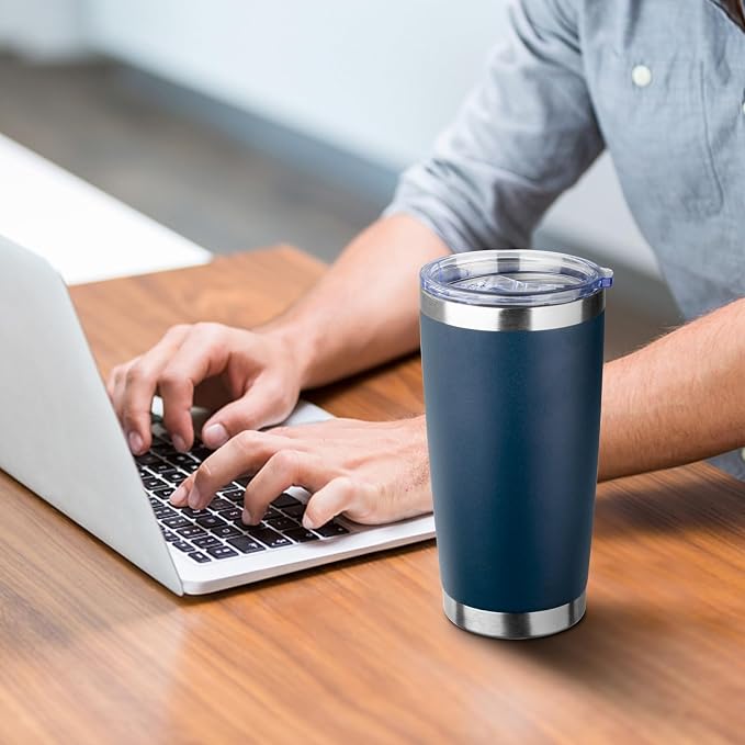 20oz Tumbler with Straw and Brush, Stainless Steel Vacuum Insulated tumbler - Image 5