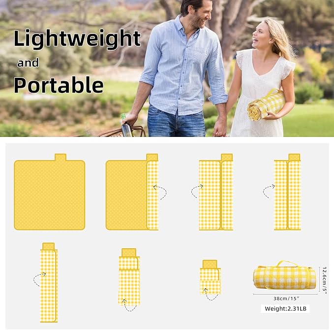 ZAZE Extra Large Picnic Blankets, Camping on Grass - Image 5