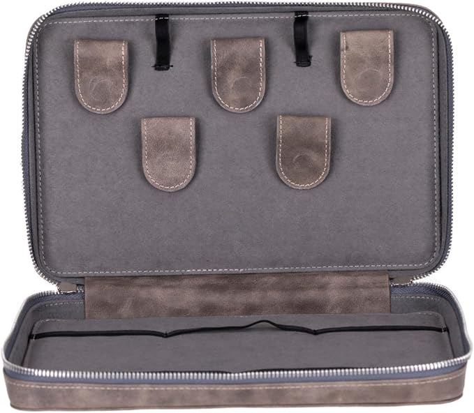 Medicine Handmade Leather Cable Organizer Bag – Full-Grain Leather Travel Tech - Image 2
