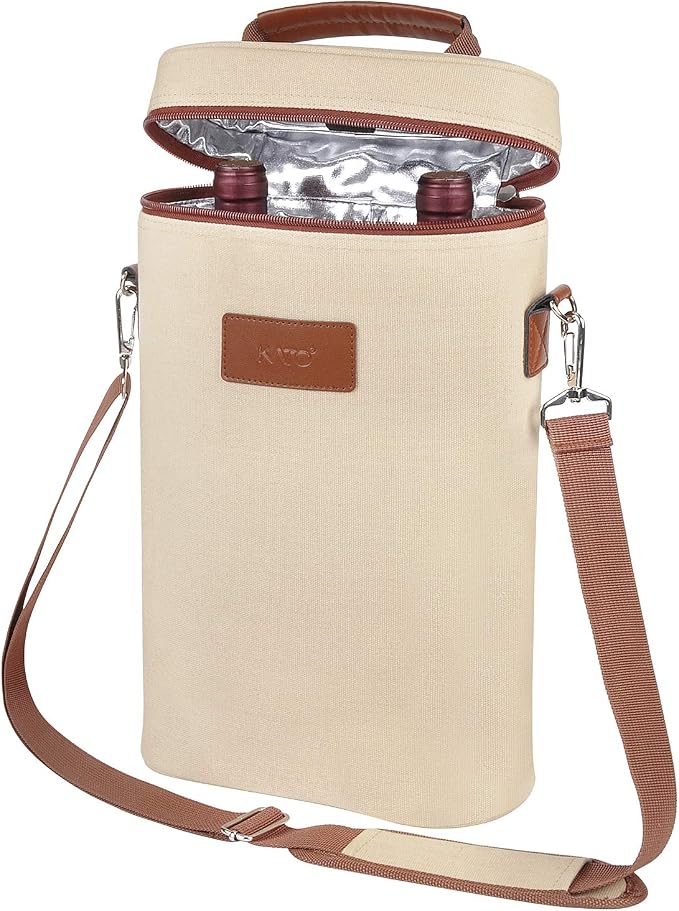 Tirrinia 2 Bottle Wine Gift Tote Carrier by Tirrinia