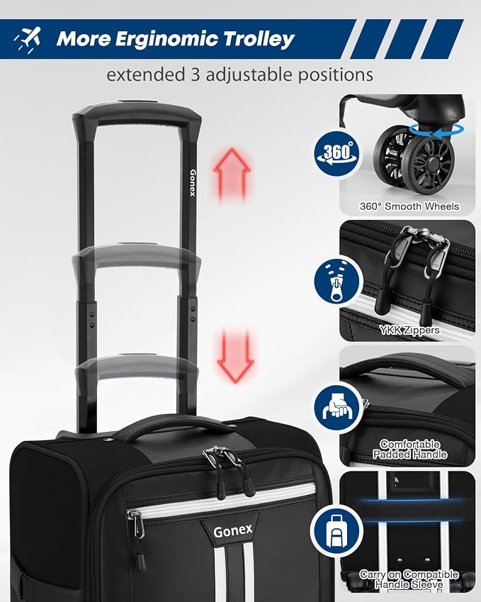 Gonex 16 inch Underseat Carry On Luggage - Image 5