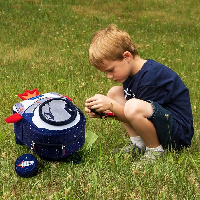 JiePai Toddler Rocket Backpack Leash Anti-lost Waterproof 3D Cartoon Kids - Image 6