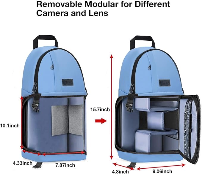 MOSISO Camera Sling Bag, DSLR/SLR/Mirrorless Camera Backpack Case Shockproof - Image 6
