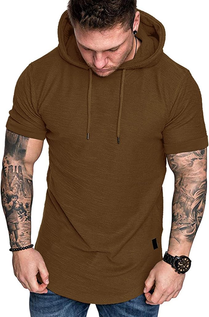 Lexiart Mens Fashion Athletic Hoodies Sport Sweatshirt Solid Color Fleece - Image 3