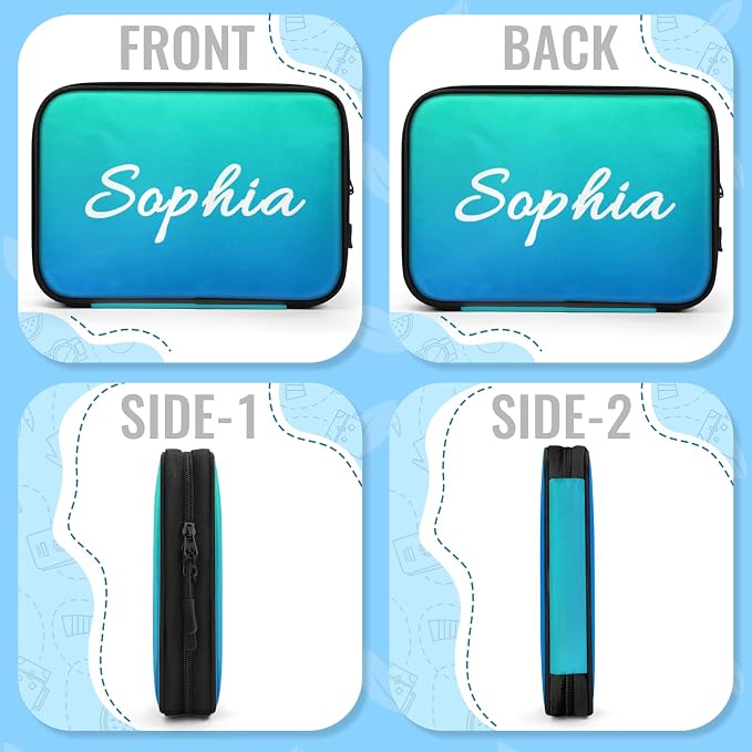 Personalized Electronics Organizer Travel Case Custom Name Cord Storage Bag - Image 6