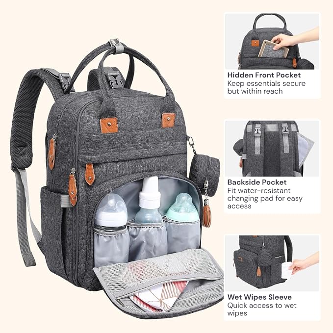 BabbleRoo Diaper Bag Backpack - Image 5