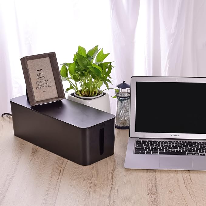 Chouky Cable Organizer Box Set of Three, Power Cover Cord Holder Surge Protector - Image 7