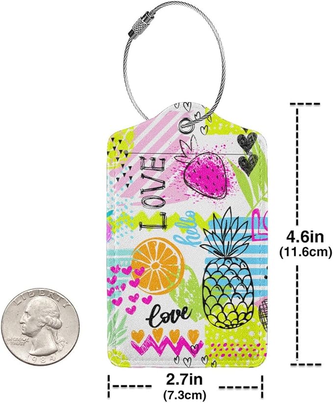 2 Pieces Funny Fruits Luggage Tags - Image 5