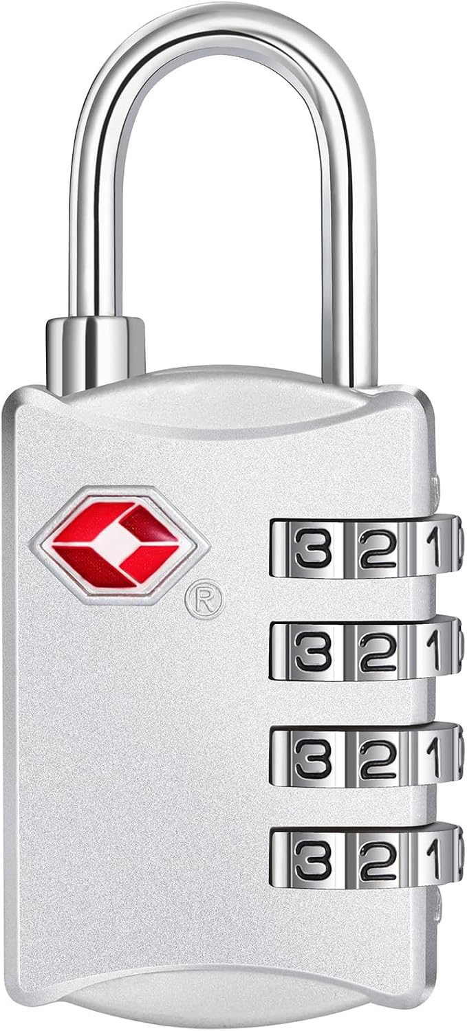 ZHEGE TSA Lock, Train Luggage Lock, 4 Digit Combination Lock by ZHEGE