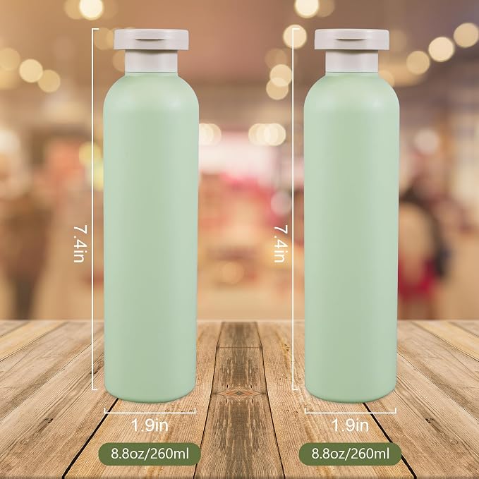 8.8oz Squeeze Bottles with Flip Cap, Refillable Plastic Travel Bottles - Image 2