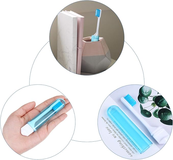 Patelai 4 Pieces Travel Toothbrush Set, Soft Bristle Mini Foldable Tooth Brush - Image 4