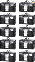 TAILI Extra Large Moving Bags, 10 Pack Black Heavy Duty Totes by TAILI