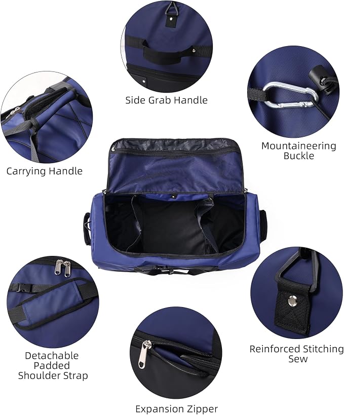 Rolling Duffle Bag with Wheels, 110L/140L Expandable Soft-Sided Foldable Duffle - Image 4