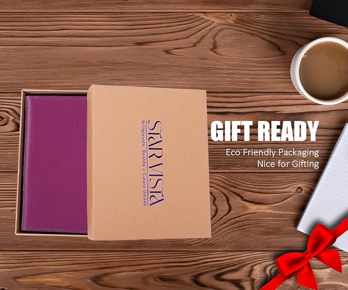 STAR VISTA Albatross Leather Travel Passport Holder, Minimalist Design - Image 9