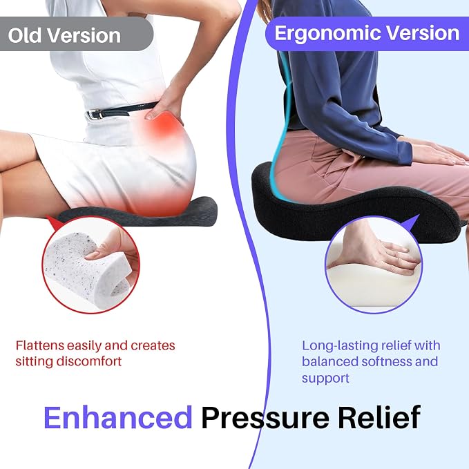 Seat Cushion for Office Chair, Large Thick Seat Cushion for Tailbone Pain Relief - Image 5