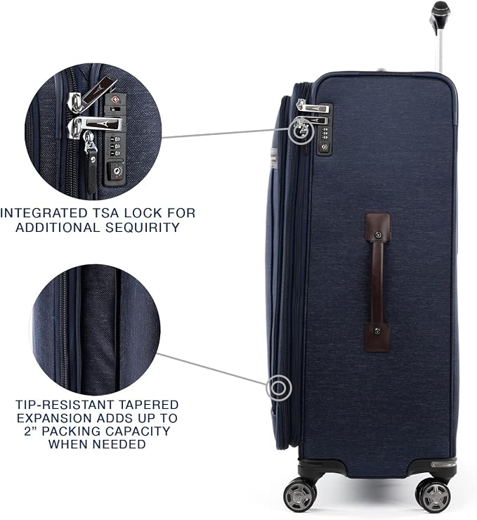 Travelpro Platinum Elite Softside Expandable Checked Luggage, 8 Wheel Spinner - Image 5