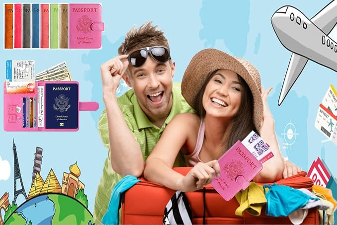 Passport Holder Cover Wallet RFID Blocking Leather Card Case Travel Accessories - Image 9