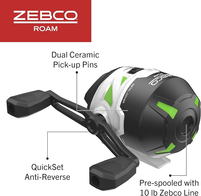 Zebco Roam Telescopic Fishing Rod and Spinning or Spincast Fishing Reel Combo - Image 5