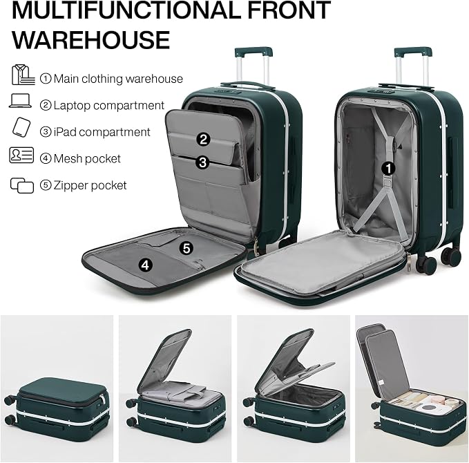 mixi Luggage Suitcase with Spinner Wheels - Image 4