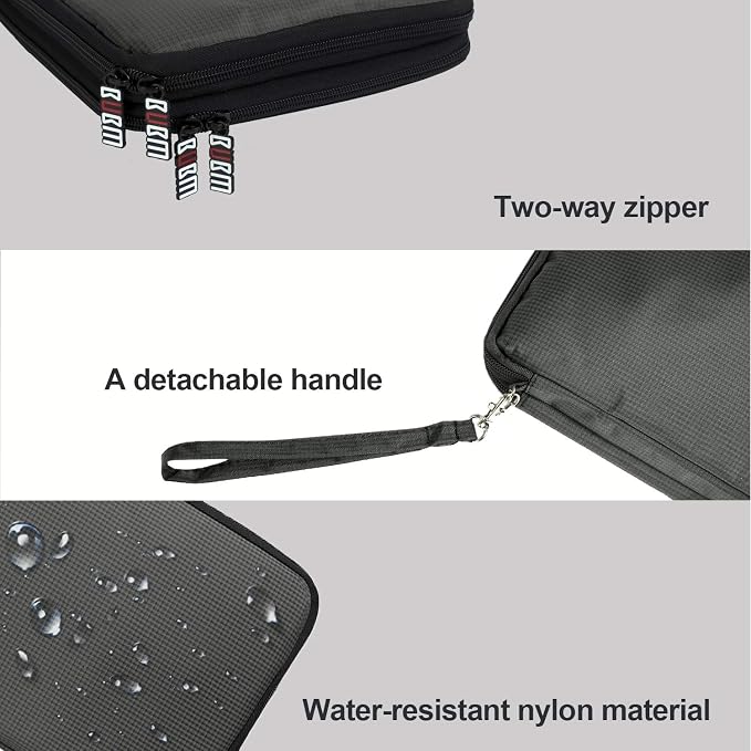 BUBM Double Layer Electronics Organizer, Travel Gadget Bag - Image 6