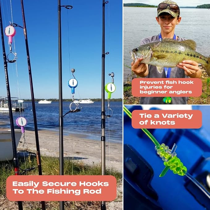 HOOK-EZE Fishing Knot Tying Tool | Protect from Fish Hooks | Tie Fishing Knots - Image 4