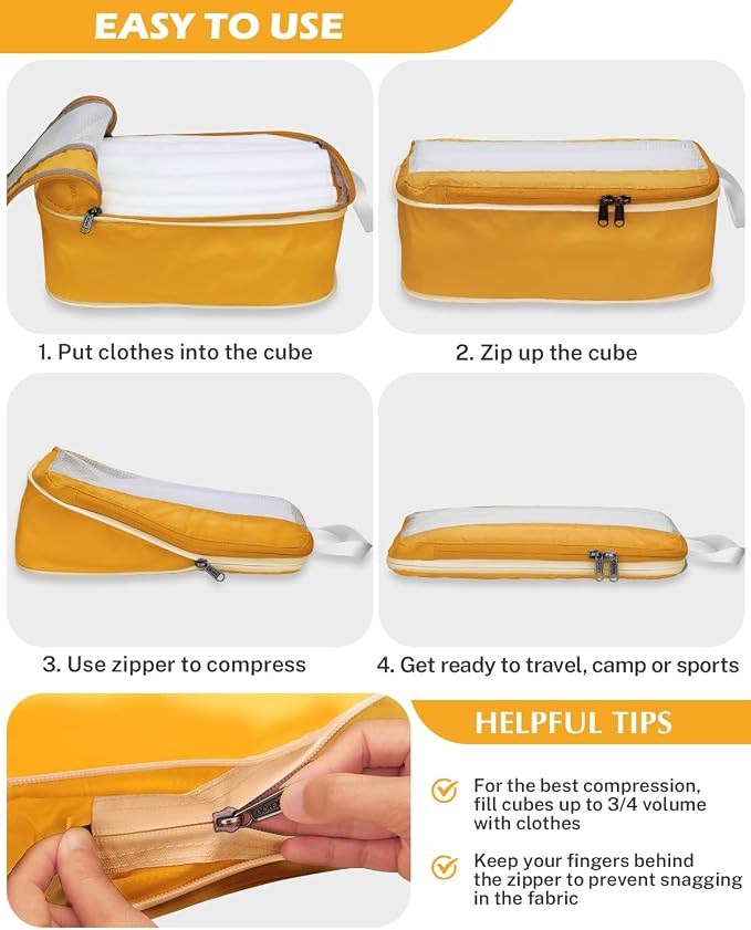 Gonex 8 Set Expandable Mesh Packing Cubes - Image 4