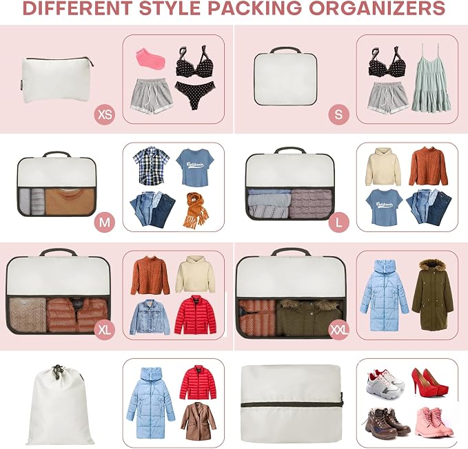 8 PCS Compression Packing Cubes - Image 3