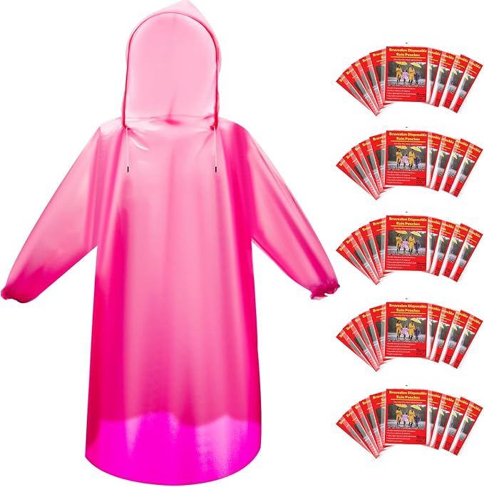 Bruvoalon 6 & 20 Pack Disposable Rain Ponchos - Image 9
