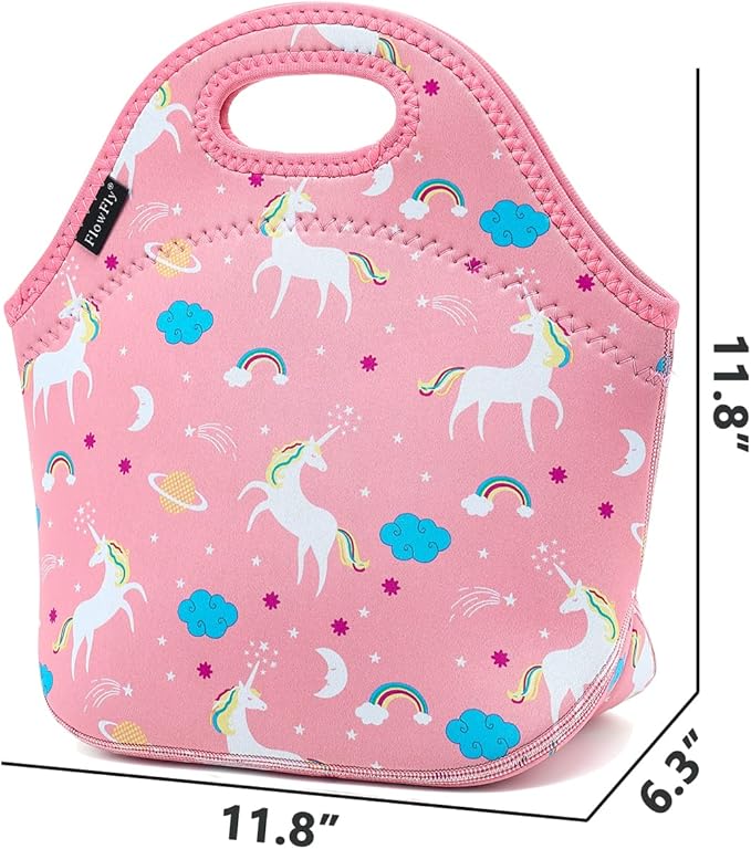 FlowFly Neoprene Lunch Tote Insulated Thermal Reusable Lunch Bag Box - Image 3