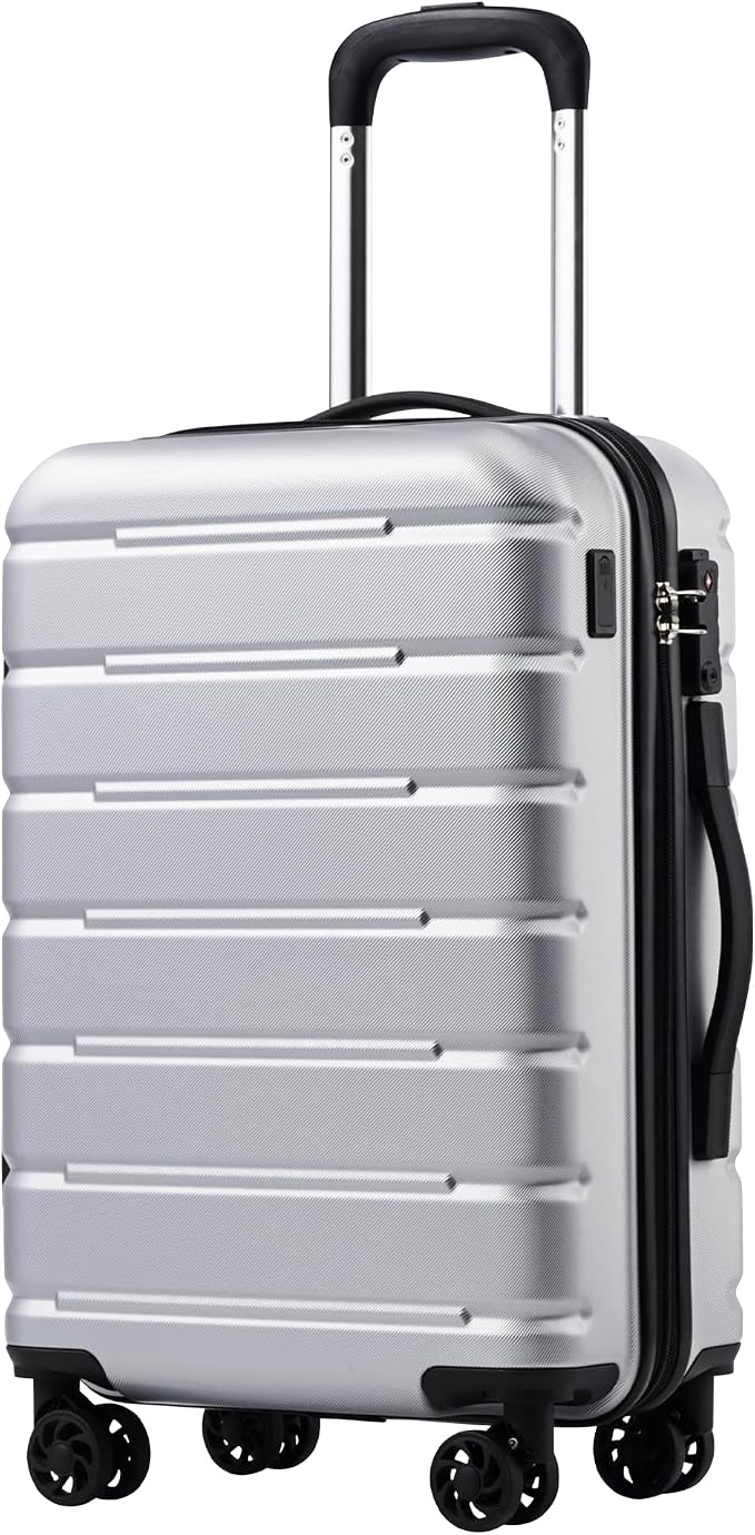 Coolife Luggage Suitcase Carry-on Spinner TSA Lock USB Port Expandable by COOLIFE