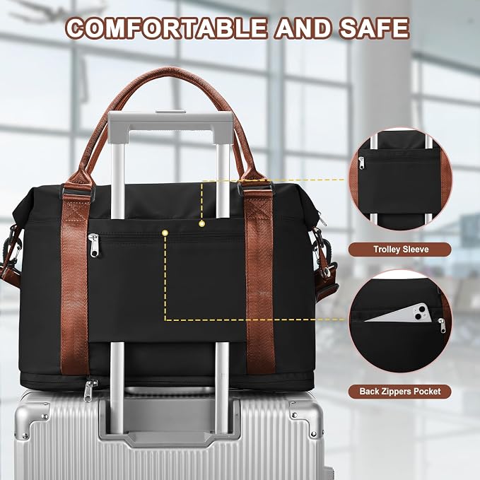 Travel Duffel Bag, Sports Tote Gym Bag, Shoulder Weekender Overnight Bag - Image 2