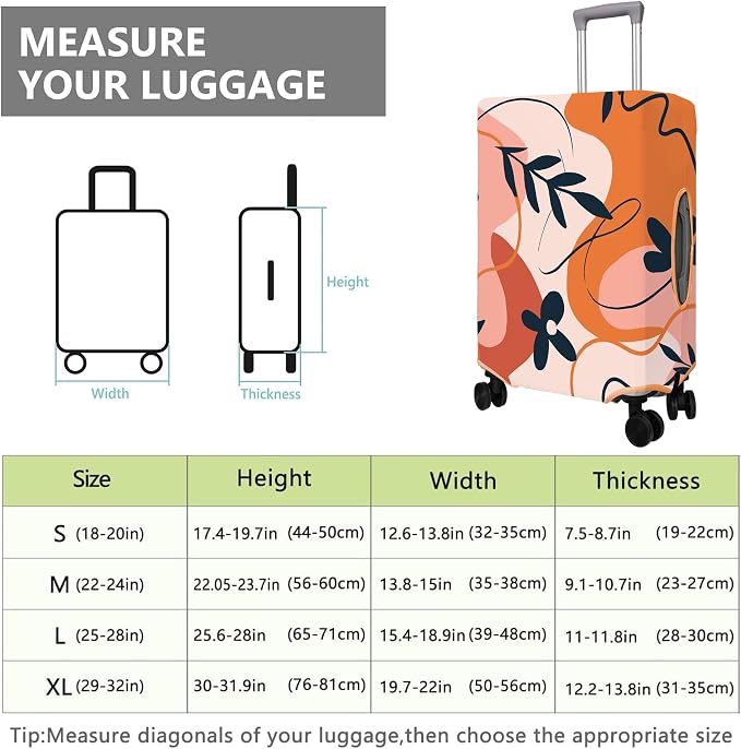 Travel Luggage Cover Suitcase Protector Fits 18-32 Inch Wheel Covers - Image 6