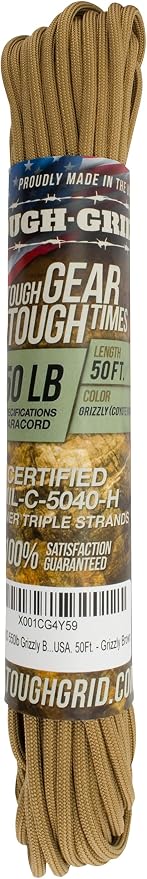 TOUGH-GRID 550 Paracord Rope Nylon Parachute Cord, Made in USA Survival Kit - Image 3