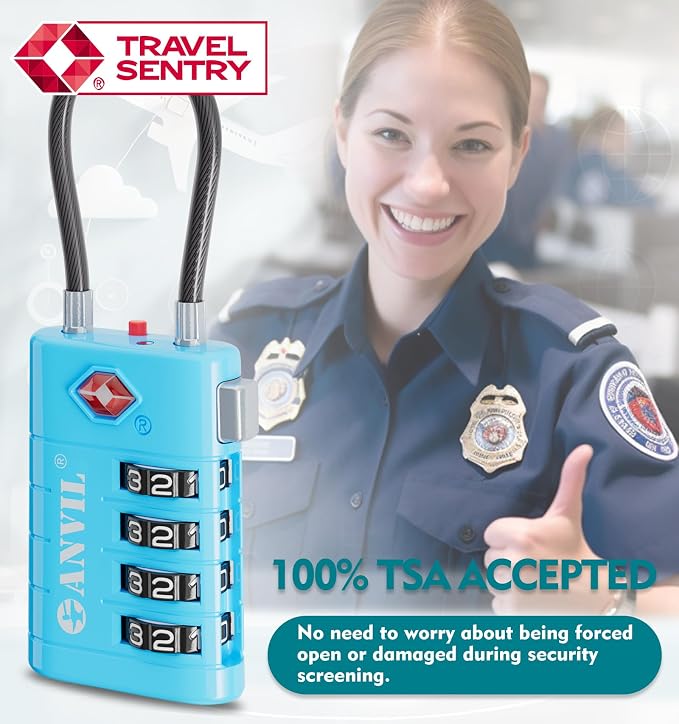 ANVIL 4 Digit Luggage Locks, TSA Locks - Image 8
