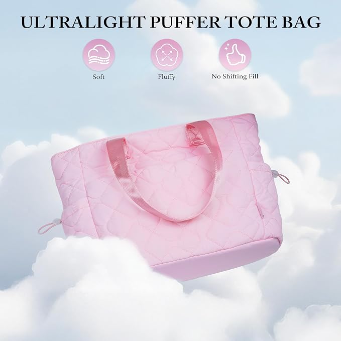 TOPEAST Tote Bag for Women, Large Puffer Tote Bag - Image 7