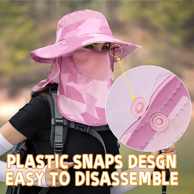 Sun Hats for Men Women Fishing Hat UPF 50+ Breathable Wide Brim Summer UV - Image 3