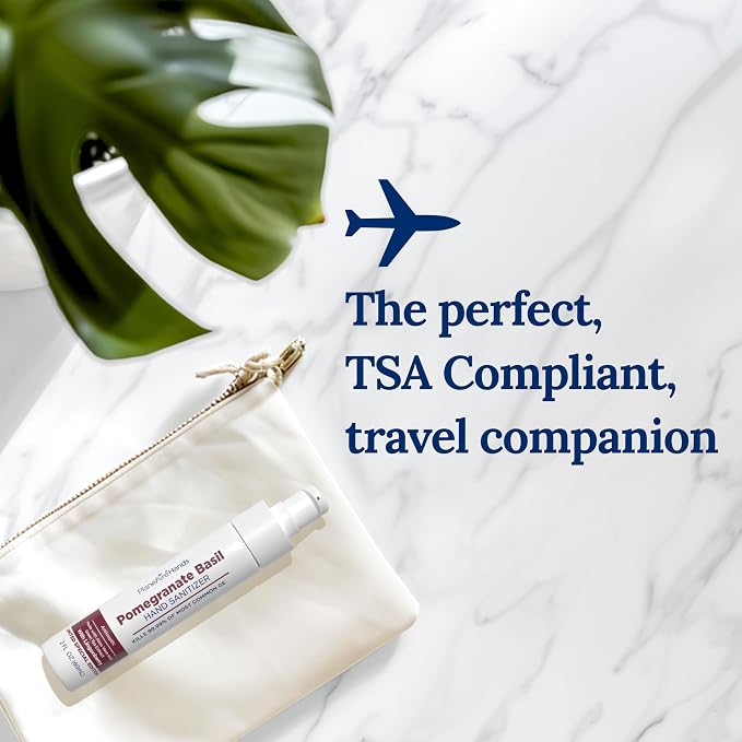 Pomegranate Basil Lotion Hand Sanitizer | Travel Size | Moisturizing Hand - Image 5