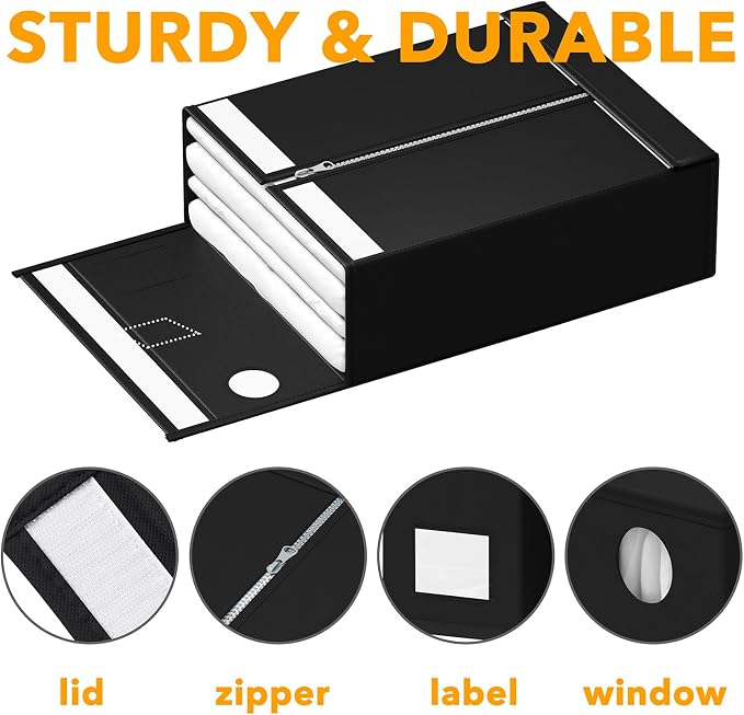 SpaceAid 3 Pack Bed Sheet Organizers and Storage, Foldable Organizer - Image 6