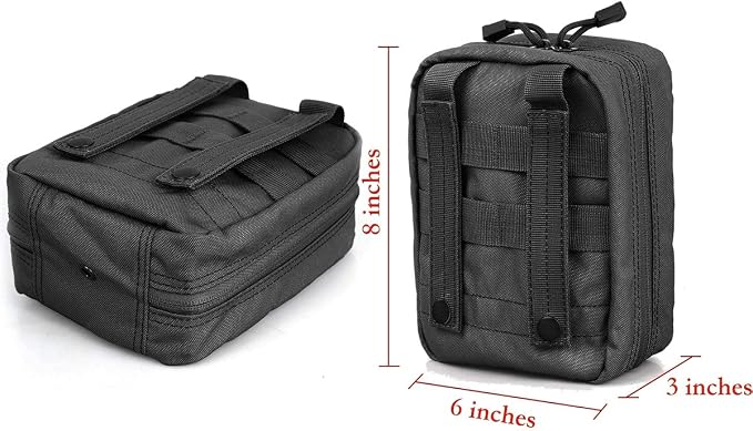 EMT Pouch MOLLE Ifak Pouch Tactical MOLLE Medical First Aid Kit Utility Pouch - Image 5