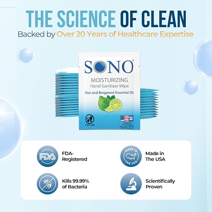 SONO Alcohol-Free Sanitizing Hand Wipes - Image 6