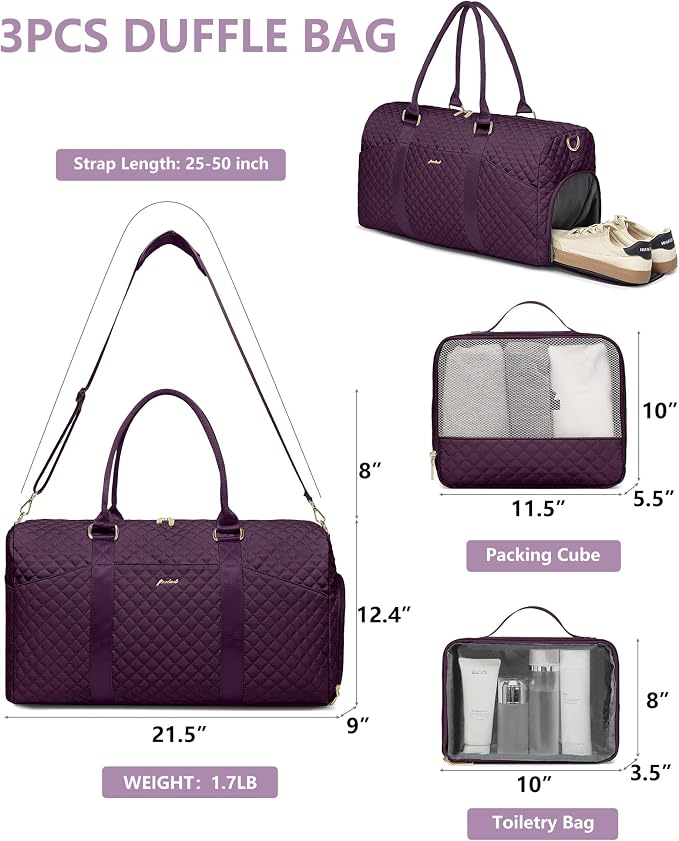 Women Duffle Weekender Travel Bag: Large Duffel Bags - Image 5