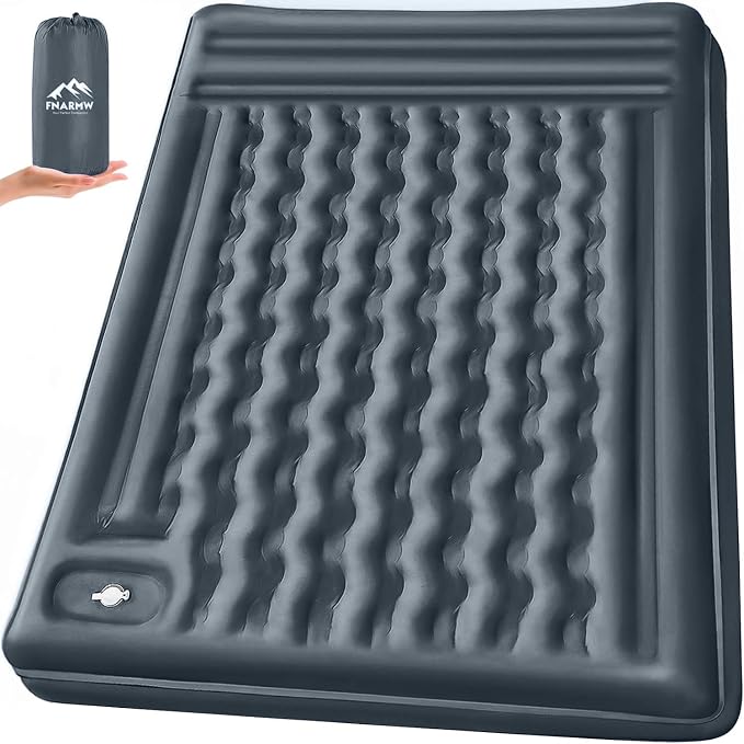 Double Sleeping Pad Camping, Self Inflating 6'' Extra-Thick 2 Person Pillow by FNARMW