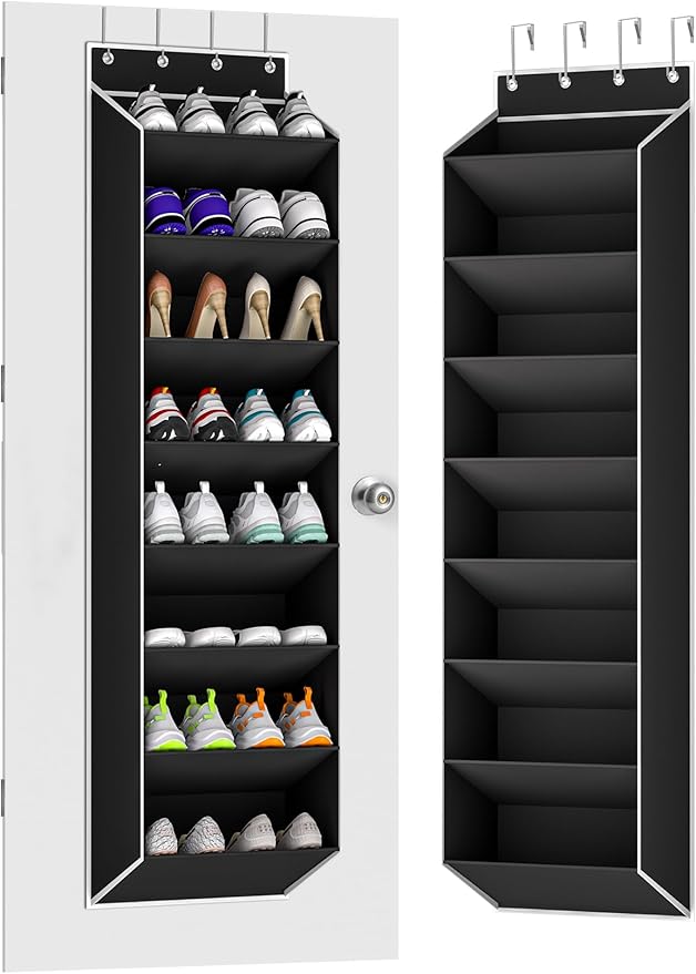 Over The Door Shoe Organizer Storage Fit 16-24 Pairs Hanging Shoe Rack Organiser by StrongandOrganizer