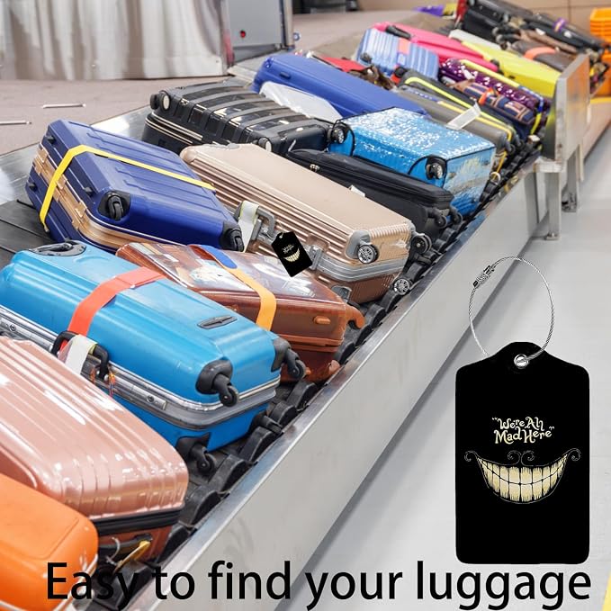 Black Halloween Smile Luggage Tags - Image 5