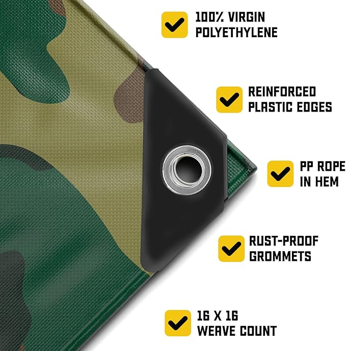 Core Tarps Extreme Heavy Duty 20 Mil Tarp Cover, Waterproof, UV Resistant - Image 2