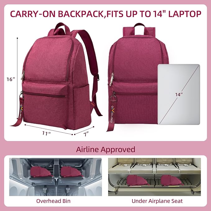 OMOUBOI 14 inch Travel Laptop Backpack - Image 3