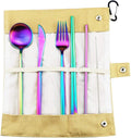 Gugrida Reusable Travel Utensils, 7 Piece Portable 304 Stainless Steel by Gugrida